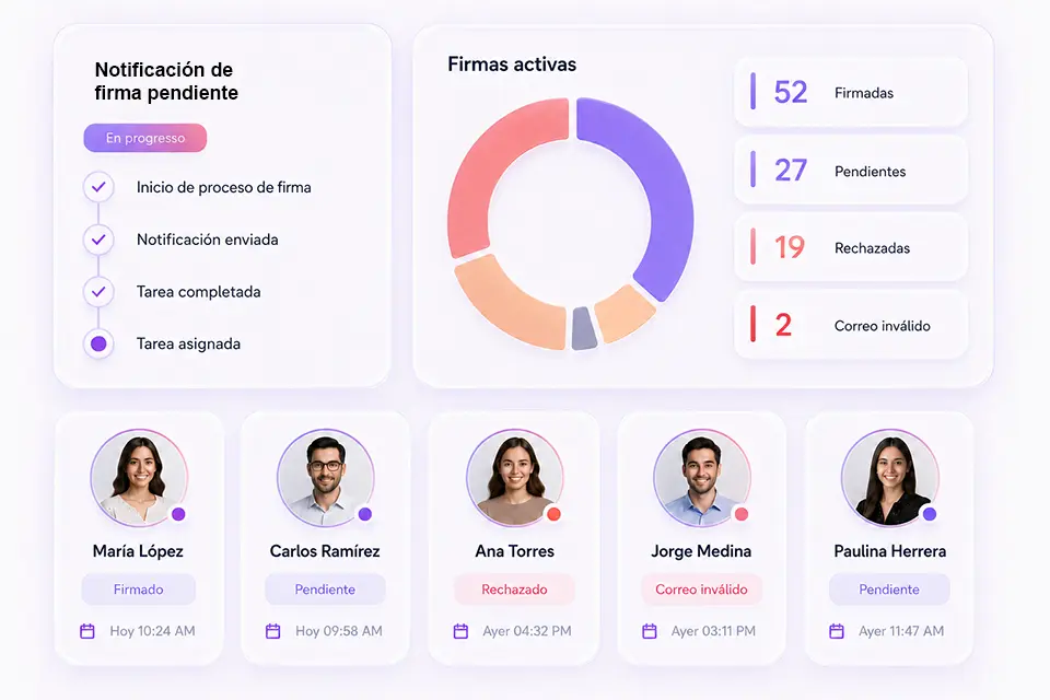 Panel de HOLO humanos con la vista global de colaboradores: distribución por rol, por área y por país